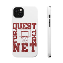 DistinctInk ToughCase for Apple iPhone, Compatible with MagSafe Charging - Quest For The Net Basketball