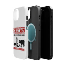 DistinctInk ToughCase for Apple iPhone, Compatible with MagSafe Charging - Area Controlled By Crazy Farm Lady
