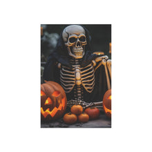 DistinctInk Garden & House Banner / Flag with Skellington's Spooky Soiree Design for Halloween