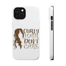 DistinctInk ToughCase for Apple iPhone, Compatible with MagSafe Charging - Curly Hair Don't Care