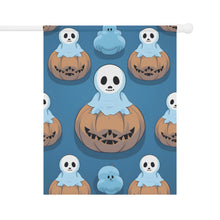 DistinctInk Garden & House Banner / Flag with Ghost Skeleton Pumpkin Pattern Design for Halloween
