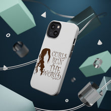 DistinctInk ToughCase for Apple iPhone, Compatible with MagSafe Charging - Curls Run the World