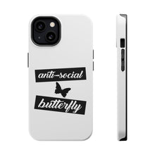 DistinctInk ToughCase for Apple iPhone, Compatible with MagSafe Charging - Anti-Social Butterfly