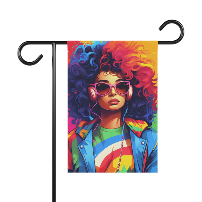 DistinctInk Garden & House Banner Flag with Living a Full Life Design for LGBTQ+ Pride