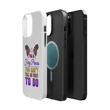 DistinctInk ToughCase for Apple iPhone, Compatible with MagSafe Charging - I'm a Fairy Princess Can't Tell Me What To Do