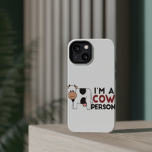 DistinctInk ToughCase for Apple iPhone, Compatible with MagSafe Charging - I'm A Cow Person