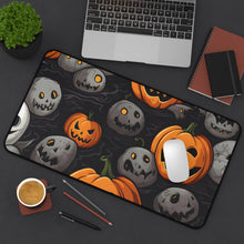 DistinctInk Desk Mat with Haunted Harvest Time Design for Halloween
