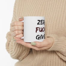 DistinctInk Glossy White Coffee / Tea Mug - Zero F's Given