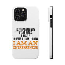 DistinctInk ToughCase for Apple iPhone, Compatible with MagSafe Charging - Entrepreneur Opportunity Risks Hustle