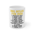 Glossy White Coffee / Tea Mug - BBQ Rules for Men