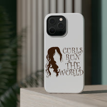 DistinctInk ToughCase for Apple iPhone, Compatible with MagSafe Charging - Curls Run the World