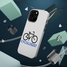 DistinctInk ToughCase for Apple iPhone, Compatible with MagSafe Charging - Cycologist Bicycle Cycling