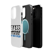 DistinctInk ToughCase for Apple iPhone, Compatible with MagSafe Charging - Bass - It's Like Guitar But Much Cooler