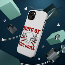 DistinctInk ToughCase for Apple iPhone, Compatible with MagSafe Charging - King of the Grill BBQ Barbecue
