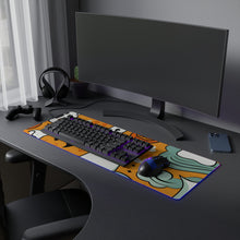 DistinctInk LED Gaming Mouse Pad with Flying Pumpkin Bats Design for Halloween