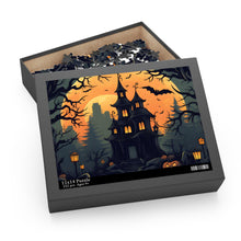 DistinctInk Jigsaw Puzzle with Spooky Trick or Treating Design for Halloween