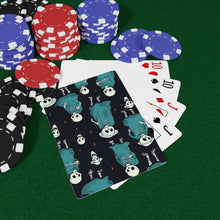 DistinctInk Playing / Poker Cards with Haunted Skeleton Crew Design for Halloween