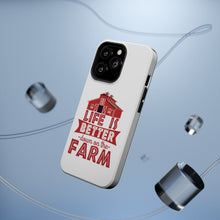 DistinctInk ToughCase for Apple iPhone, Compatible with MagSafe Charging - Life is Better Down on the Farm