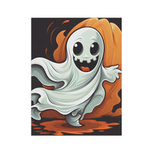 DistinctInk Garden & House Banner / Flag with Silly Specter Sprites Design for Halloween