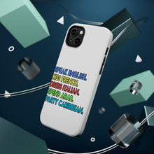 DistinctInk ToughCase for Apple iPhone, Compatible with MagSafe Charging - Speak English Kiss French Dress Italian