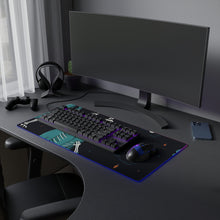 DistinctInk LED Gaming Mouse Pad with Haunted Skeleton Crew Design for Halloween