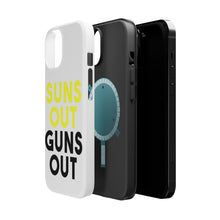 DistinctInk ToughCase for Apple iPhone, Compatible with MagSafe Charging - Suns Out, Guns Out
