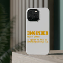DistinctInk ToughCase for Apple iPhone, Compatible with MagSafe Charging - Engineer Definition - Caffeine and Last Minute