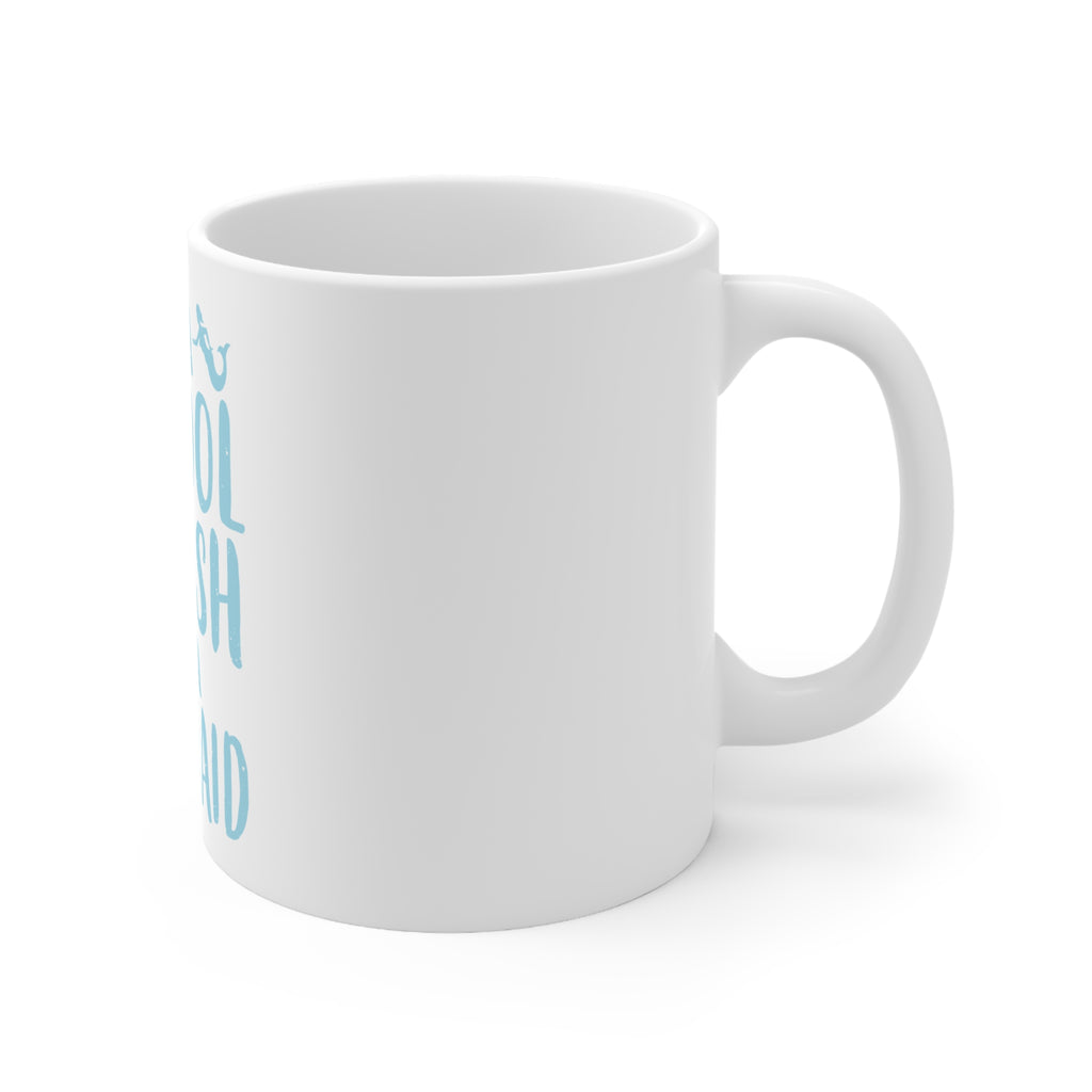 Glossy White Coffee / Tea Mug - In a School of Fish Be a Mermaid, view 11