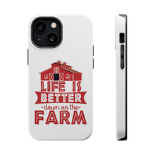 DistinctInk ToughCase for Apple iPhone, Compatible with MagSafe Charging - Life is Better Down on the Farm