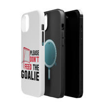 DistinctInk ToughCase for Apple iPhone, Compatible with MagSafe Charging - Please Don't Feed the Goalie