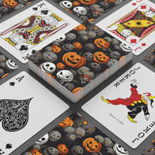 DistinctInk Playing Poker Cards with Haunted Harvest Time Design for Halloween