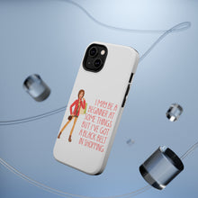DistinctInk ToughCase for Apple iPhone, Compatible with MagSafe Charging - Beginner at Some Things Black Belt in Shopping