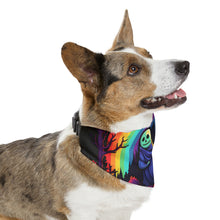 DistinctInk Adjustable Pet Banana Collar with Living Life to the Fullest Design for Halloween LGBTQ+ Pride
