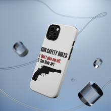 DistinctInk ToughCase for Apple iPhone, Compatible with MagSafe Charging - Gun Safety Rules, Don't Piss Me Off
