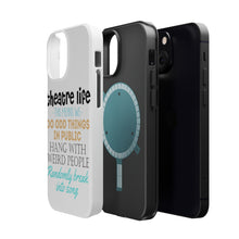 DistinctInk ToughCase for Apple iPhone, Compatible with MagSafe Charging - Theatre Life - Odd Things in Public