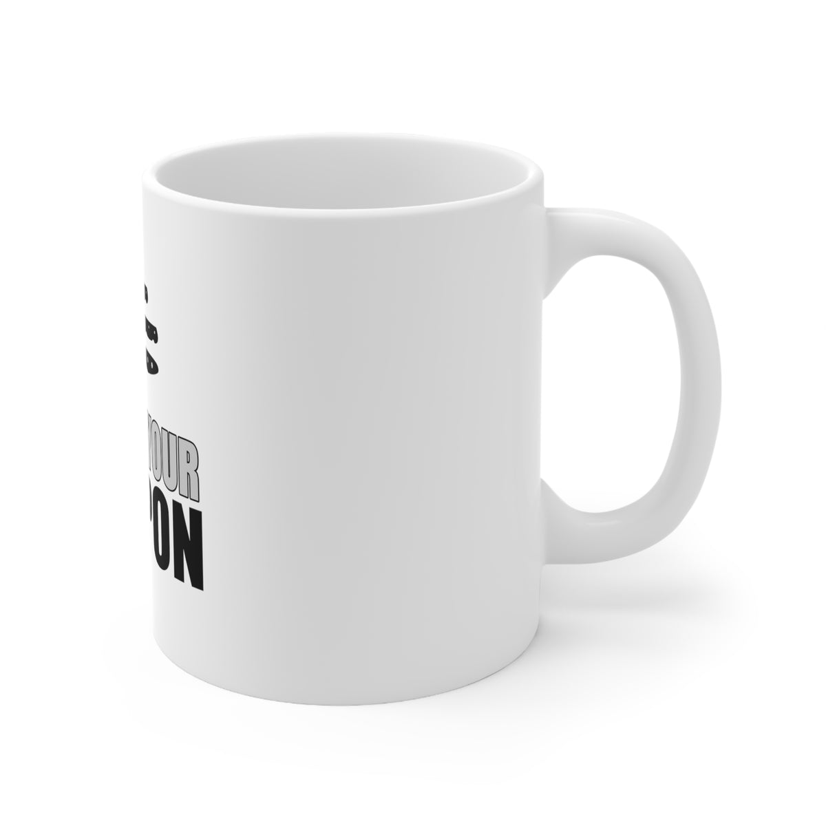 Glossy White Coffee / Tea Mug - Choose Your Weapon - Chef Knives, view 3
