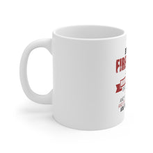 DistinctInk Glossy White Coffee / Tea Mug - Being a Firefighter is Like Riding A Bike On Fire