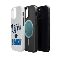 DistinctInk ToughCase for Apple iPhone, Compatible with MagSafe Charging - Life's a Beach