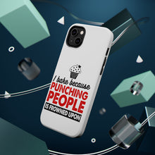 DistinctInk ToughCase for Apple iPhone, Compatible with MagSafe Charging - I Bake Because Punching People is Frowned Upon