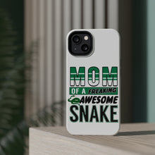DistinctInk ToughCase for Apple iPhone, Compatible with MagSafe Charging - Mom of a Freaking Awesome Snake