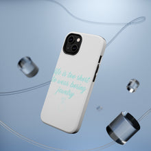 DistinctInk ToughCase for Apple iPhone, Compatible with MagSafe Charging - Life is Too Short to Wear Boring Jewelry