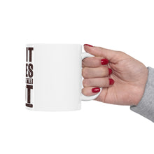DistinctInk Glossy White Coffee / Tea Mug - All It Takes Is All You've Got Baseball