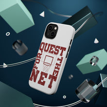 DistinctInk ToughCase for Apple iPhone, Compatible with MagSafe Charging - Quest For The Net Basketball