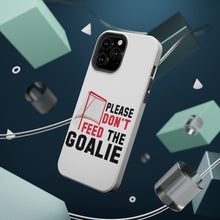 DistinctInk ToughCase for Apple iPhone, Compatible with MagSafe Charging - Please Don't Feed the Goalie