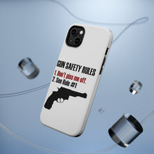 DistinctInk ToughCase for Apple iPhone, Compatible with MagSafe Charging - Gun Safety Rules, Don't Piss Me Off