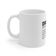 DistinctInk Glossy White Coffee / Tea Mug - Drummer Dictionary Definition