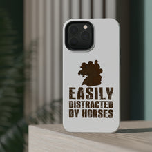 DistinctInk ToughCase for Apple iPhone, Compatible with MagSafe Charging - Easily Distracted By Horses