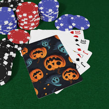 DistinctInk Playing Poker Cards with Nightly Fright of Bats and Ghouls Design for Halloween
