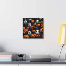 DistinctInk Canvas Wall Art with "Halloween Haunts and Pumpkin Pals" for Halloween
