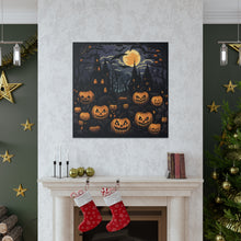 DistinctInk Canvas Wall Art with Spooky All Hallows' Eve for Halloween